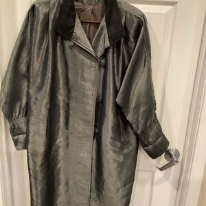 Elegant Gray Women's  Rain Coat